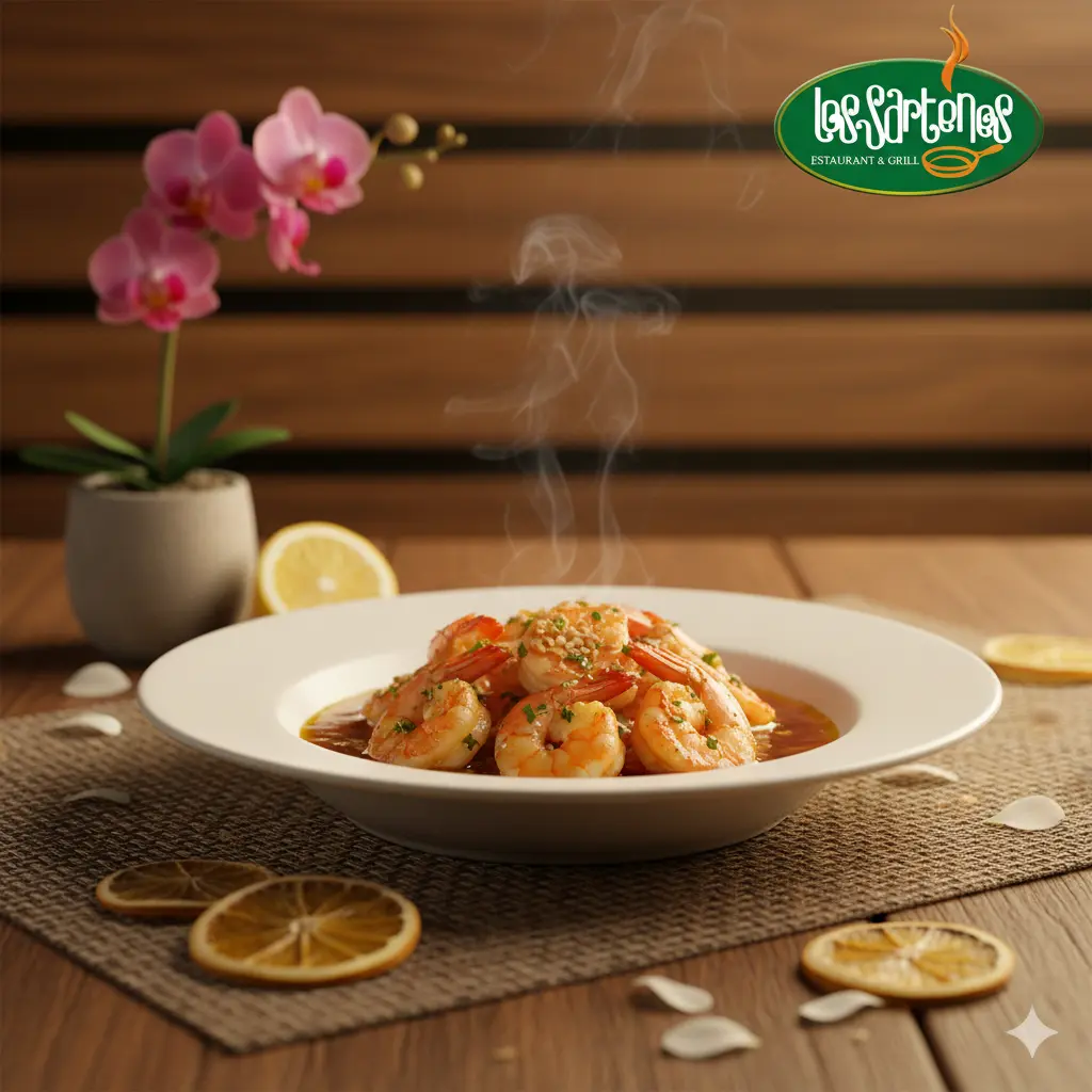 Camarones al ajillo - Los Sartenes Loja